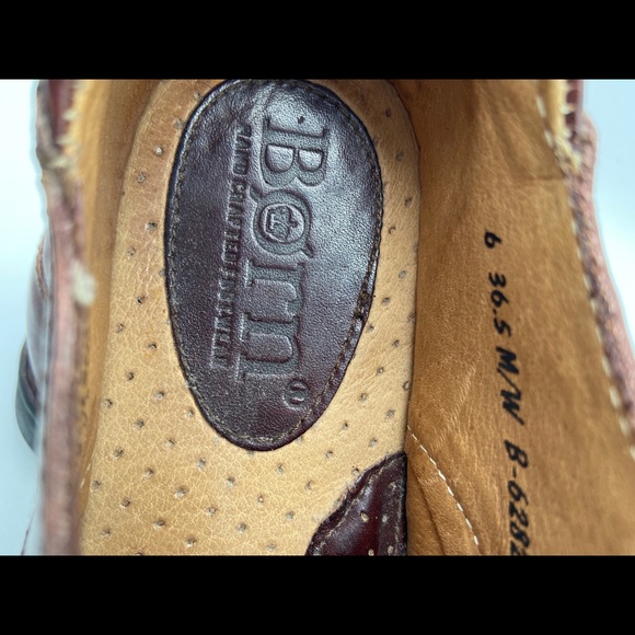 Born Mahogany Brown Lace Up Leather Shoes size 6 - Picture 3 of 3